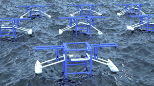Technical 3D animation - Wave power plants in action