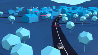 3D animation sensor technology smart city - Deployment in rural areas