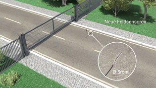 Visualization 3D animation electronics and sensor technology - Installation of the field sensor with little space requirement