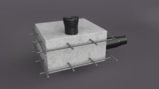 Visualization 3D animation purpose - concrete reinforcement