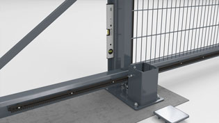 Visualization 3D animation sliding gate system - Align with a spirit level