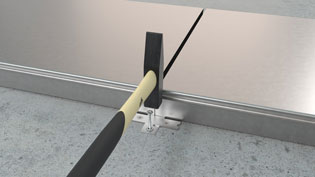 3D assembly illustration - Sheet metal cable duct installation