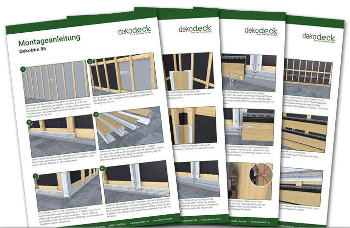 3D assembly instructions of facade profiles