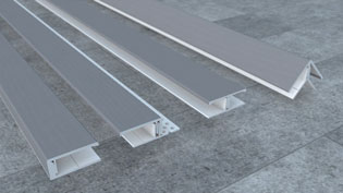 3D assembly image visualization for facade profiles - Different profile types