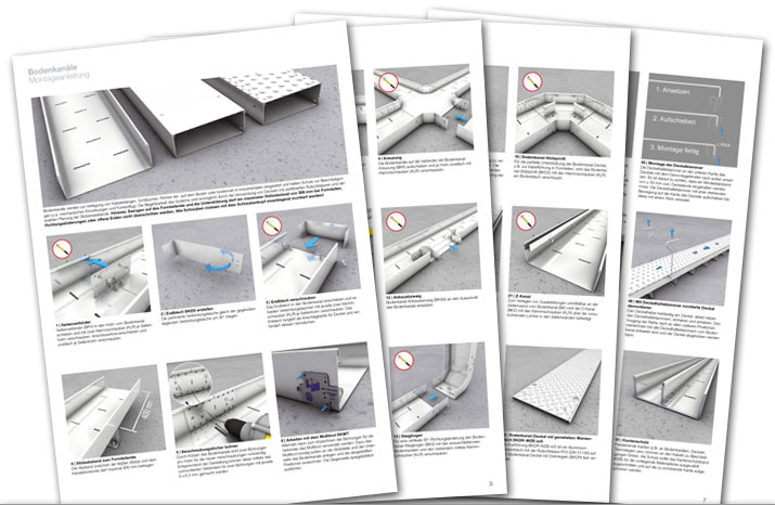 Assembly instructions floor channels