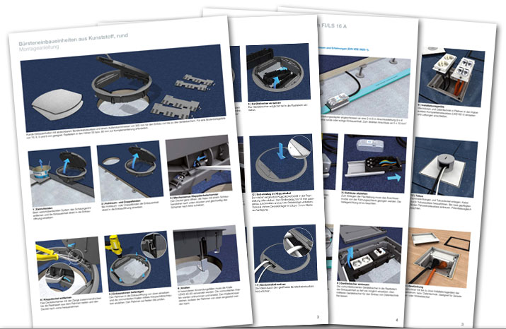 3D assembly instructions underfloor systems