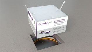 3D assembly image visualization for underfloor duct systems - Formwork block removed from the screed