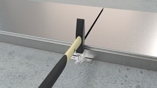 3D assembly image visualization for underfloor duct systems - Duct connector is secured