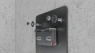 3D assembly instructions for fastening systems used in elevators - Fasten the mounting component