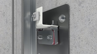 3D assembly instructions for fastening systems used in elevators - Install the elevator rope bracket