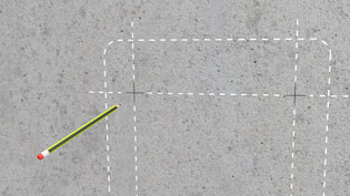 3D assembly instructions for fastening systems used in elevators - Mark the drill holes