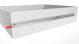 Technical assembly instructions for telescopic slides and drawer runners - Fastening the drawer slide to the drawer