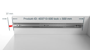 Technical assembly instructions for telescopic slides and drawer runners - Dimensions and product designations