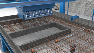 Technical assembly videos industry - Precast concrete ceiling is concreted in the factory