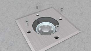 Technical assembly videos industry - Recessed floor spotlights are installed