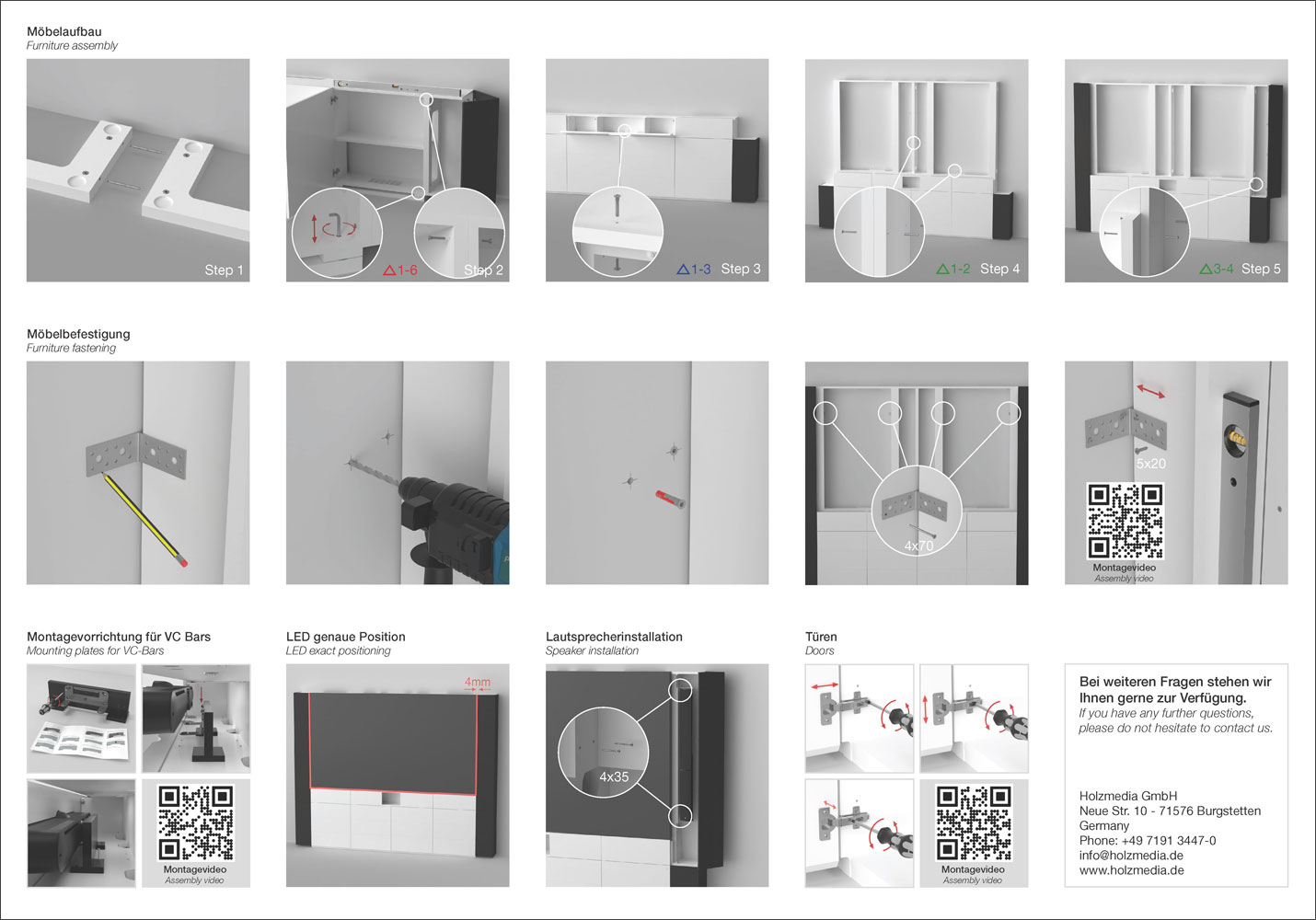Montage images LED wall
