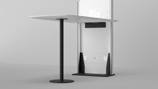 Visualization 3D animation assembly instructions for media furniture - The tabletop is attached.