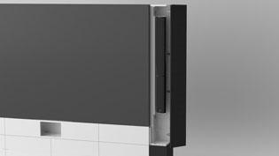 Visualization 3D animation assembly instructions for media furniture - Speaker will be installed