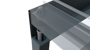 3D assembly animation of a carport patio cover system - Installing the purlin and connecting it to the post