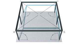 3D assembly animation of a carport patio cover system - Aligning the carport square