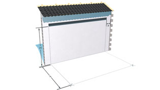 3D assembly animation of a carport patio cover system - Measuring the foundation