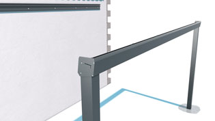 3D assembly animation of a carport patio cover system - Fastening the aluminum frame to the support posts