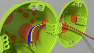 3D Assembly Video - Feeding the Electrical Cable Through the Box