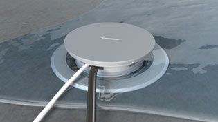 Visualization 3D animation floor socket - Line outlet is water-protected