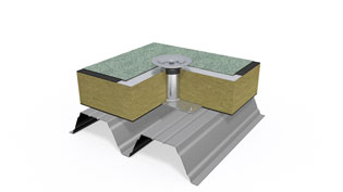 3D visualization mounting systems roof structure - Visualization-PIN-A-concrete-bitumen