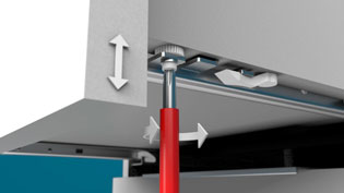 Visualization 3D animation of office furniture - Adjustment of the drawer