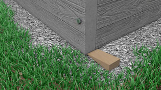 Visualization 3D animation concrete raised bed - Wedge is placed underneath