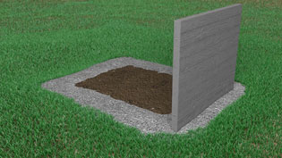 Visualization 3D animation concrete raised bed - Installation of the first concrete slab