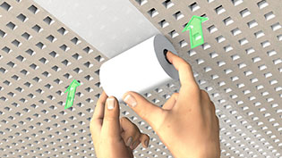 Visualization 3D animation ceiling - Press on the frieze tape