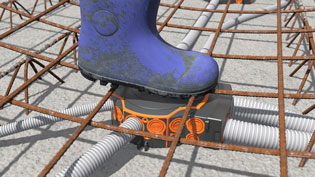 Visualization 3D animation Electrical installation - Sure-footed on the construction site
