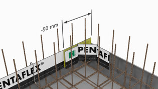 Visualization 3D animation joint sealing system - Measure the corner