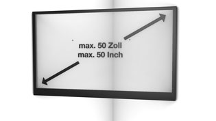 Visualization 3D assembly video tv bracket - Maximum size