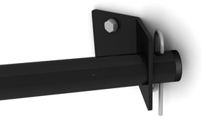 Visualization 3D assembly video tv bracket - Safety pin is inserted