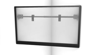 Visualization 3D assembly video tv bracket - TV is hooked up
