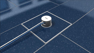 Visualization 3D animation  underfloor-systems - Drive-over socket