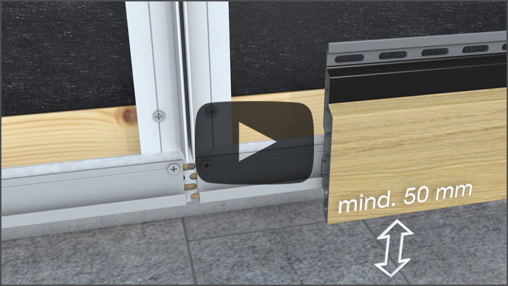 3D mounting video of facade profiles