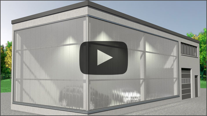 3D mounting video translucent facade system