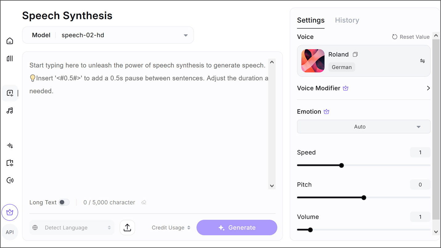 AI voice recording from text
