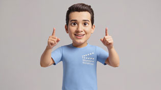 Visualization 3D explainer video with AI generated comic character - Facial expressions beware