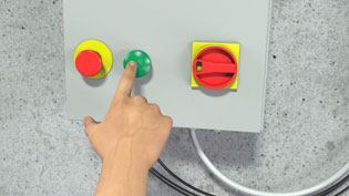 Visualization 3D assembly video high-speed doors - press the start button