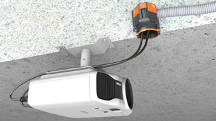 3D Visualization Building Installation - Distribution box for projector connection