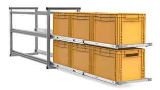 3D Animation Furniture Manufacturing - Shelving Unit for Motorhomes Made from Aluminum Profiles