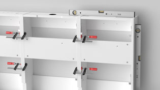 3D Animation Furniture Manufacturing - Cabinet Carcasses Being Secured