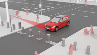 3D Animation Industrial Engineering - Sensor control automatically detects license plate