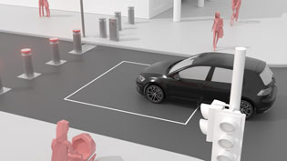 3D Animation Industrial Engineering - Induction loop sensor detects vehicle for bollard control