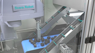 3D animation for mechanical engineering automatic sorting machine
